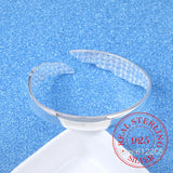 925 Silver Woman Cuff Bracelet Lucky Bangle