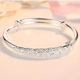 925 Sterling Silver Peafowl Bangle Bracelet Girls Party Jewelry Christmas