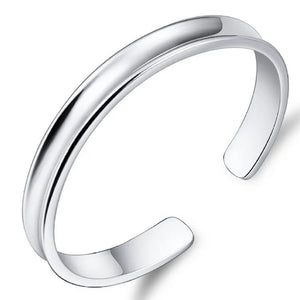 925 Silver Lucky Cuff Bracelet Adjustable Bangle Wedding Jewelry Christmas