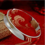 925 Silver Lucky Cuff Bracelet Adjustable Bangle Wedding Jewelry Christmas