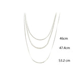 925 Silver Layered Bar Necklace Clavicle Chains NK163