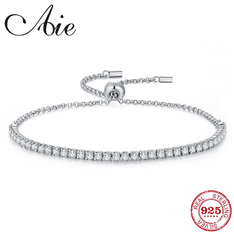 925 Silver Charm Bracelet with Zircon Sparkle