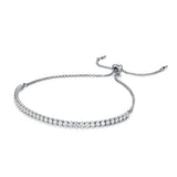 925 Silver Charm Bracelet with Zircon Sparkle