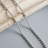 925 Silver Bead Chain Anklet for Women Beach Party Foot Jewelry