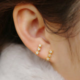 925 Silver Star Mini Stud Earring CZ Delicate Jewelry