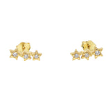 925 Silver Star Mini Stud Earring CZ Delicate Jewelry