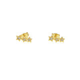925 Silver Star Mini Stud Earring CZ Delicate Jewelry