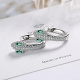 Sterling Silver Crystal Snake Earrings Wedding Jewelry