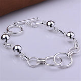 925 Silver Beads Circle Bracelet for Women