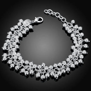 925 Silver Grape Beads Bracelet for Woman