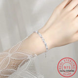 925 Silver Cross Charm Bracelet for Wedding Jewelry