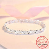 925 Silver Cross Charm Bracelet for Wedding Jewelry