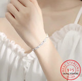 925 Silver Cross Charm Bracelet for Wedding Jewelry