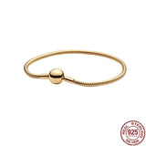 925 Silver Snake Bone Bracelet for DIY Charm Jewelry