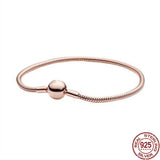 925 Silver Snake Bone Bracelet for DIY Charm Jewelry