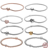 925 Silver Snake Bone Bracelet for DIY Charm Jewelry
