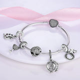 925 Silver Snake Bone Bracelet for DIY Charm Jewelry