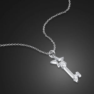 925 Silver Star Pendant Women Necklace
