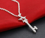 925 Silver Star Pendant Women Necklace