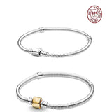 925 Silver Snake Bone Bracelet for Beads Jewelry
