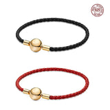 925 Silver Woven Bracelet for Charm Beads DIY Jewelry