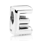 A-Z Smooth Alphabet 26 Letter 925 Silver Beads for Bracelet Bangle DIY Jewelry
