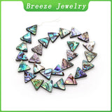 Abalone Shell Beads Flat Triangle Loose Beads 11-16mm