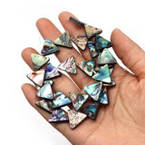 Abalone Shell Beads Flat Triangle Loose Beads 11-16mm