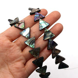 Abalone Shell Beads Flat Triangle Loose Beads 11-16mm