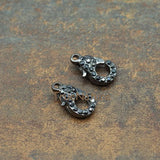 Zinc Alloy Lobster Clip Micro Pave Zircon Findings
