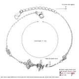 S925 Silver Diamond Gemstone Four Leaf Bracelet Lucky Clover Leaf Bracelet