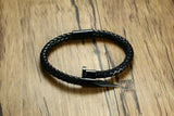 Stainless Steel Nail Leather Bracelet Magnetic Snap Bracelet