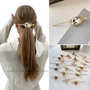 Geometric Hair Sticks Hair Clip Ponytail Holder Hair Accessories
