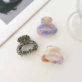 Leopard Hair Claw Small Hair Clips Women Girls Barrettes Crab Hairpin