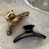 Leopard Print Hair Claw Large Grip Plate Hair Clip for Women