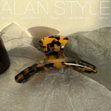 Leopard Print Hair Claw Large Grip Plate Hair Clip for Women