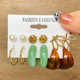 Bohemian Metal Chain Earrings Set - Drop Dangle Jewelry