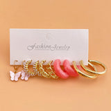 Bohemian Metal Chain Earrings Set - Drop Dangle Jewelry
