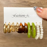 Bohemian Metal Chain Earrings Set - Drop Dangle Jewelry
