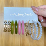 Bohemian Metal Chain Earrings Set - Drop Dangle Jewelry