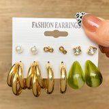 Bohemian Metal Chain Earrings Set - Drop Dangle Jewelry