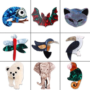 Anime Animal Hijab Pins Bird Brooches for Women