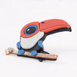 Acrylic Cartoon Parrot Bird Brooches for Women Men