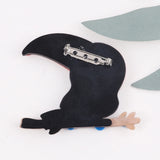 Acrylic Cartoon Parrot Bird Brooches for Women Men