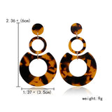 Acrylic Clip on Earrings Long Geometric Square Circle Ear Clips
