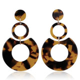 Acrylic Clip on Earrings Long Geometric Square Circle Ear Clips