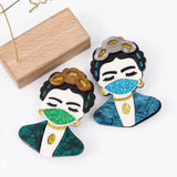 Acrylic Glitter Mask Lady Lapel Pins Brooches for Women