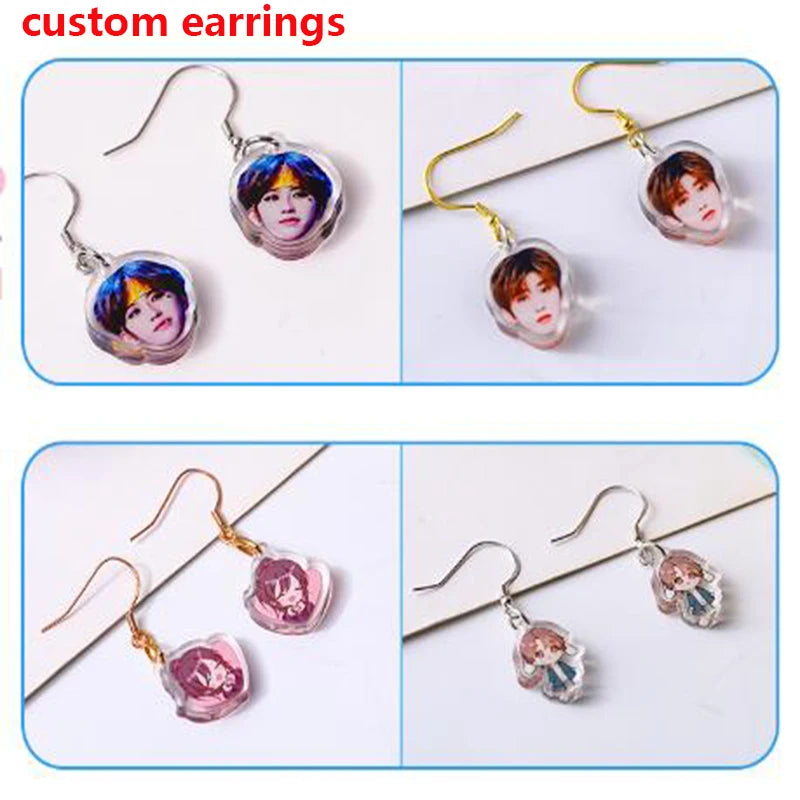 Acrylic Drop Earrings Women's Gift Girl's Dangle Earring Creative DIY Jewelry