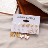 Leopard Print Circle Wide Hoop Earring Set for Women