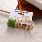Leopard Print Circle Wide Hoop Earring Set for Women